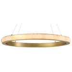 Cabildo Chandelier - Antique Brass / Alabaster