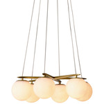 Morro Chandelier - Antique Brass / Alabaster