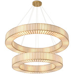 Monari Chandelier - Antique Brass / Clear