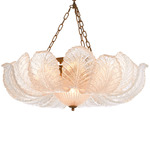Cabrillo Chandelier - Antique Brass / Clear Textured