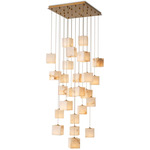 Duboce Multi Light Chandelier - Antique Brass / Alabaster