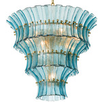 Toscano Chandelier - Antique Brass / Blue