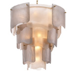 Asinara Chandelier - Antique Brass / Smoke