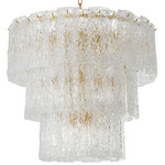 Almeria Chandelier - Antique Brass / Clear
