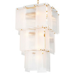 Giardano Chandelier - Antique Brass / Frost / Clear