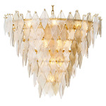 Rhombus Chandelier - Antique Brass / Clear