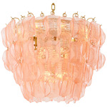 Solange Chandelier - Antique Brass / Pink