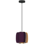 Alba Pendant - Black / Violet / Ash