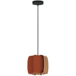 Alba Pendant - Black / Terracotta / Ash