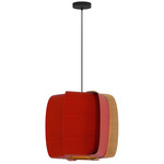Alba Large Pendant - Black / Red / Ash