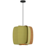 Alba Large Pendant - Black / Pale Green / Ash