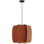 Alba Large Pendant - Black / Terracotta / Ash