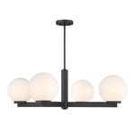 Bronwyn Chandelier - Matte Black / White
