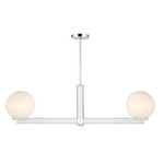 Bronwyn Linear Chandelier - Chrome / White