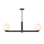 Bronwyn Linear Chandelier - Matte Black / White