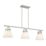 M100125 Linear Pendant - Brushed Nickel / White