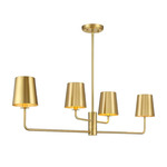 M100127 Linear Chandelier - Natural Brass