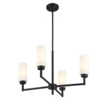 M100129 Chandelier - Matte Black / White