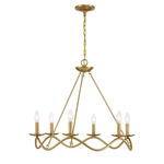 M100137 Chandelier - Natural Brass
