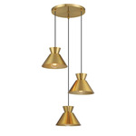 Sai Multi-Light Pendant - Natural Brass