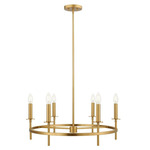 M100140 Chandelier - Natural Brass