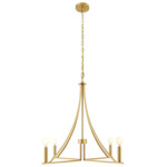 M100141 Chandelier - Natural Brass