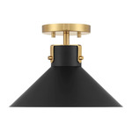 M60078 Semi-Flush Ceiling Light - Natural Brass / Black