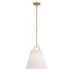 M7045 Pendant - Natural Brass / White