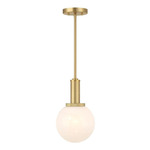 Bronwyn Pendant - Natural Brass / White