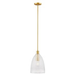 M7051 Pendant - Natural Brass / Clear