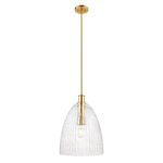 M7052 Pendant - Natural Brass / Clear