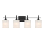 Bathroom Bar Vanity Light - Matte Black / White