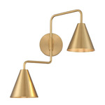 M90111 Adjustable Wall Sconce - Natural Brass