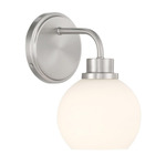 M90112 Wall Sconce - Brushed Nickel / White