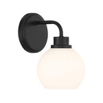 M90112 Wall Sconce - Matte Black / White