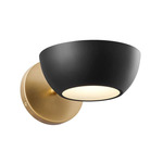 M90113 Wall Sconce - Natural Brass / Black