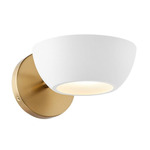 M90113 Wall Sconce - Natural Brass / White