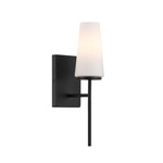 Brynne Wall Sconce - Matte Black / White