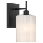 M90116 Wall Sconce - Matte Black / White
