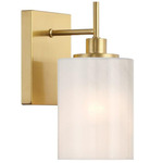 M90116 Wall Sconce - Natural Brass / White