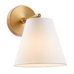 M90119 Wall Sconce Set of 2 - Natural Brass / White