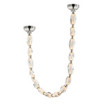 Dolce Vita Link Pendant - Polished Nickel / Crystal