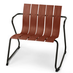 Ocean Lounge Chair - Gunmetal / Burnt Red
