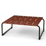 Ocean Lounge Table - Gunmetal / Burnt Red