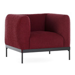 Asia Armchair - Black / Boucle Burgundy