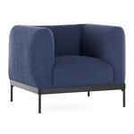 Asia Armchair - Black / Boucle Powder Blue