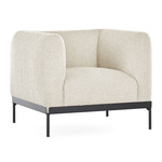 Asia Armchair - Black / Boucle White