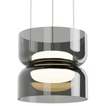 Totem Mini Up and Down Pendant - White / Smoke