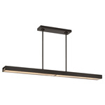 Maybeck Warm Dim Linear Chandelier - Bronze / Clear