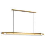 Ambrose Linear Chandelier - Hand Rubbed Antique Brass / White